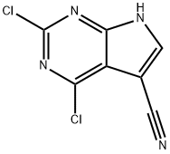 2,4-dichloro-7H-Pyrrolo[2,3-d]pyriMidine-5-carbonitrile Structure