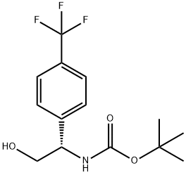 tert-butyl 2-hydroxy-1-(4-(trifluoroMethyl)phenyl)ethylcarbaMate 구조식 이미지