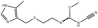 N-Cyano-N'-[2-[[(5-methyl-1H-imidazol-4-yl)methyl]thio]ethyl]carbamimidic acid methyl ester Structure