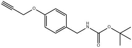 CarbaMic acid, N-[[4-(2-propyn-1-yloxy)phenyl]Methyl]-, 1,1-diMethylethyl ester Structure