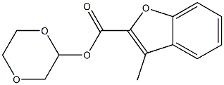 1,4-dioxan-2-yl 3-Methylbenzofuran-2-carboxylate Structure