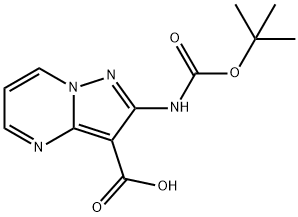 2-(tert-butoxycarbonylamino)pyrazolo[1,5-a]pyrimidine-3-carboxylic acid Structure