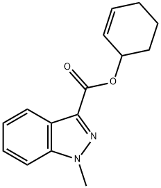 1H-Indazole-3-carboxylic acid, 1-Methyl-, 2-cyclohexen-1-yl ester Structure