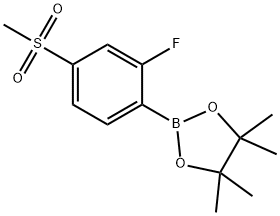 2-(2-fluoro-4-(Methylsulfonyl)phenyl)-4,4,5,5-tetraMethyl-1,3,2-dioxaborolane Structure