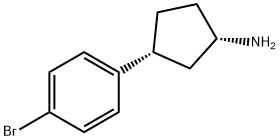 (1S,3R)-3-(4-BroMophenyl)cyclopentanaMine Structure