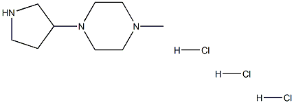 1-Methyl-4-(3-pyrrolidinyl)-piperazine 3HCl Structure