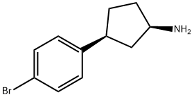 (1R,3S)-3-(4-BroMophenyl)cyclopentanaMine Structure