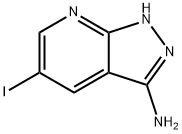5-iodo-1H-pyrazolo[3,4-b]pyridin-3-aMine 구조식 이미지