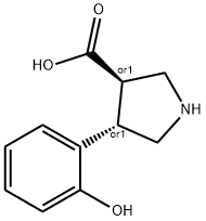 (+/-)-trans-4-(2-hydroxy-phenyl)-pyrrolidine-3-carboxylic acid Structure