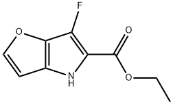 6-Fluoro-4H-furo[3,2-b]pyrrole-5-carboxylic acid ethyl ester Structure
