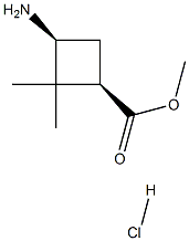 cis-Methyl 3-aMino-2,2-diMethylcyclobutanecarboxylate hydrochloride Structure