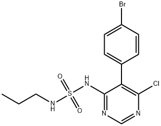 SulfaMide, N-[5-(4-broMophenyl)-6-chloro-4-pyriMidinyl]-N'-propyl- 구조식 이미지