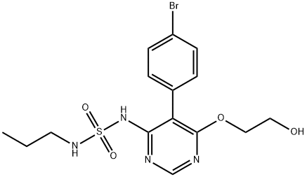 SulfaMide, N-[5-(4-broMophenyl)-6-(2-hydroxyethoxy)-4-pyriMidinyl]-N'-propyl- 구조식 이미지