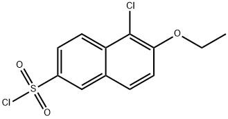 5-chloro-6-ethoxynaphthalene-2-sulfonyl chloride Structure