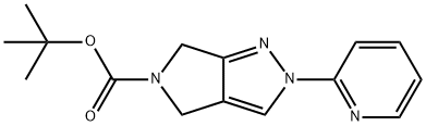 tert-Butyl 2-(pyridin-2-yl)-4,6-dihydropyrrolo[3,4-c]pyrazole-5(2H)-carboxylate 구조식 이미지