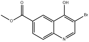 methyl 3-bromo-4-hydroxyquinoline-6-carboxylate 구조식 이미지