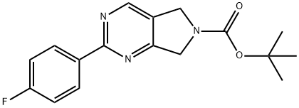 tert-Butyl 2-(4-fluorophenyl)-5H-pyrrolo[3,4-d]pyriMidine-6(7H)-carboxylate Structure