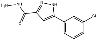 3-(3-Chlorophenyl)-1H-pyrazole-5-carbohydrazide Structure