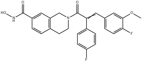 7-IsoquinolinecarboxaMide, 2-[3-(4-fluoro-3-Methoxyphenyl)-2-(4-fluorophenyl)-1-oxo-2-propen-1-yl]-1,2,3,4-tetrahydro-N-hydroxy- Structure