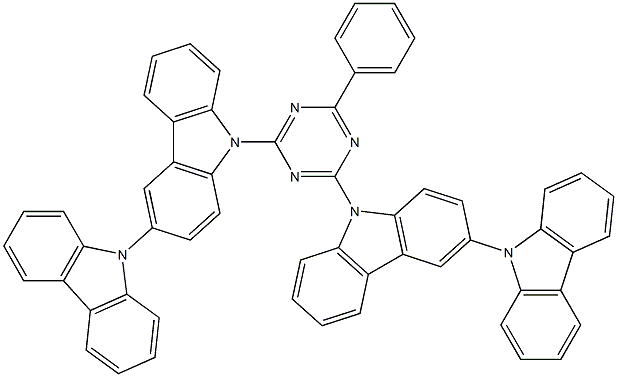 9-(4-[3,9'-Bi-9H-carbazol]-9-yl-6-phenyl-1,3,5-triazin-2-yl)-3,9'-bi-9H-carbazole Structure