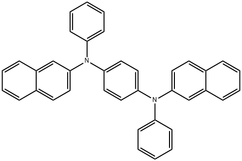 β- NPP , N, N'-di(naphthalen-2-yl)-N,N'-diphenylbenzene-1 구조식 이미지