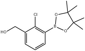 2-Chloro-3-(hydroxyMethyl)phenylboronic Acid Pinacol Ester 구조식 이미지