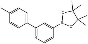 4-(4,4,5,5-tetraMethyl-1,3,2-dioxaborolan-2-yl)-2-p-tolylpyridine 구조식 이미지