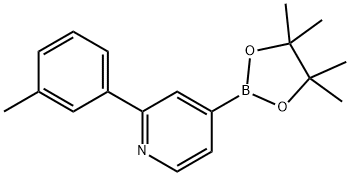 4-(4,4,5,5-tetraMethyl-1,3,2-dioxaborolan-2-yl)-2-M-tolylpyridine Structure