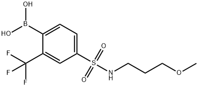 4-(N-(3-Methoxypropyl)sulfamoyl)-2-trifluoromethylphenylboronic acid Structure