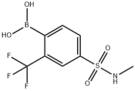 4-(N-Methylsulfamoyl)-2-trifluoromethylphenylboronic acid Structure