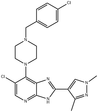 1402709-93-6 3H-IMidazo[4,5-b]pyridine, 6-chloro-7-[4-[(4-chlorophenyl)Methyl]-1-piperazinyl]-2-(1,3-diMethyl-1H-pyrazol-4-yl)-