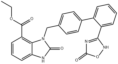ethyl2-oxo-3-((2'-(5-oxo-4,5-dihydro-1,2,4-oxadiazol-3-yl)biphenyl-4-yl)Methyl)-2,3-dihydro-1H-benzo[d]iMidazole-4-carboxylate Structure