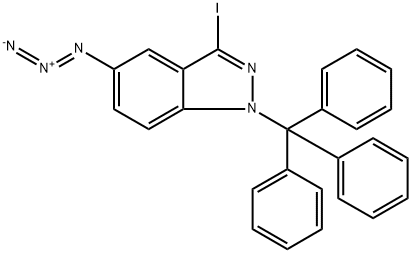 1H-Indazole, 5-azido-3-iodo-1-trityl Structure