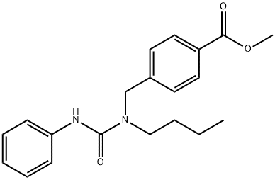 Methyl 4-((1-butyl-3-phenylureido)Methyl)benzoate Structure