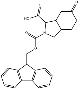 2-FMoc-6-oxo-octahydro-isoindole-1-carboxylic acid Structure