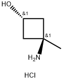 trans-3-AMino-3-Methylcyclobutanol hydrochloride Structure