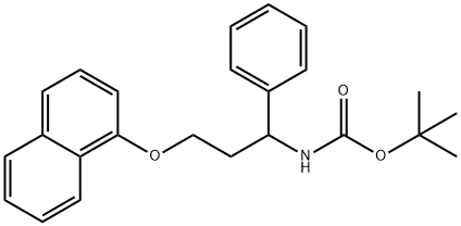 N-[3-(1-Naphthalenyloxy)-1-phenylpropyl]carbaMic Acid 1,1-DiMethylethyl Ester 구조식 이미지