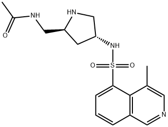 AcetaMide, N-[[(2S,4R)-4-[[(4-Methyl-5-isoquinolinyl)sulfonyl]aMino]-2-pyrrolidinyl]Methyl]- Structure