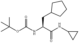 (S)-tert-butyl (3-cyclopentyl-1-(cyclopropylaMino)-1-oxopropan-2-yl)carbaMate 구조식 이미지