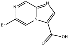 6-broMo-iMidazo[1,2-a]pyrazine-3-carboxylic acid 구조식 이미지