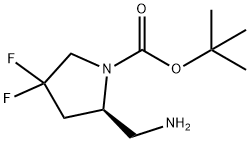 (R)-1-Boc-2-(aMinoMethyl)-4,4-difluoropyrrolidine Structure