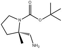 (2S)-1-Boc-2-Methylpyrrolidine-2-MethanaMine 구조식 이미지