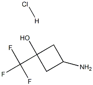 3-AMino-1-(trifluoroMethyl)cyclobutan-1-ol hydrochloride Structure