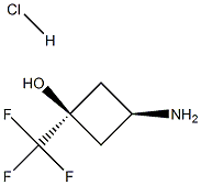cis-3-AMino-1-(trifluoroMethyl)cyclobutan-1-ol hydrochloride 구조식 이미지