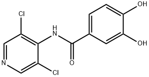 N-(3,5-Dichloro-4-pyridinyl)-3,4-dihydroxybenzaMide 구조식 이미지