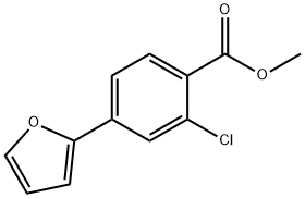 Methyl 2-chloro-4-(furan-2-yl)benzoate Structure