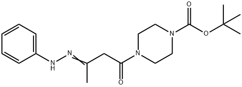 1-Piperazinecarboxylic acid, 4-[1-oxo-3-(2-phenylhydrazinylidene)butyl]-, 1,1-diMethylethyl ester Structure