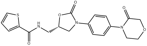 2-ThiophenecarboxaMide, N-[[(5S)-2-oxo-3-[4-(3-oxo-4-Morpholinyl)phenyl]-5-oxazolidinyl]Methyl]- Structure
