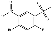 1-BroMo-5-fluoro-4-Methanesulfonyl-2-nitrobenzene 구조식 이미지