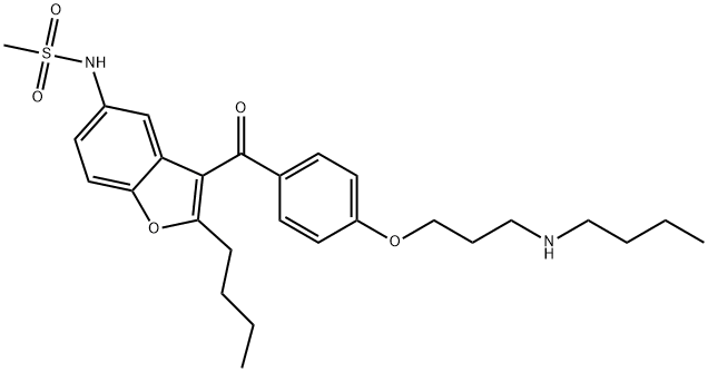 Desbutyl Dronedarone Hydrochloride Structure